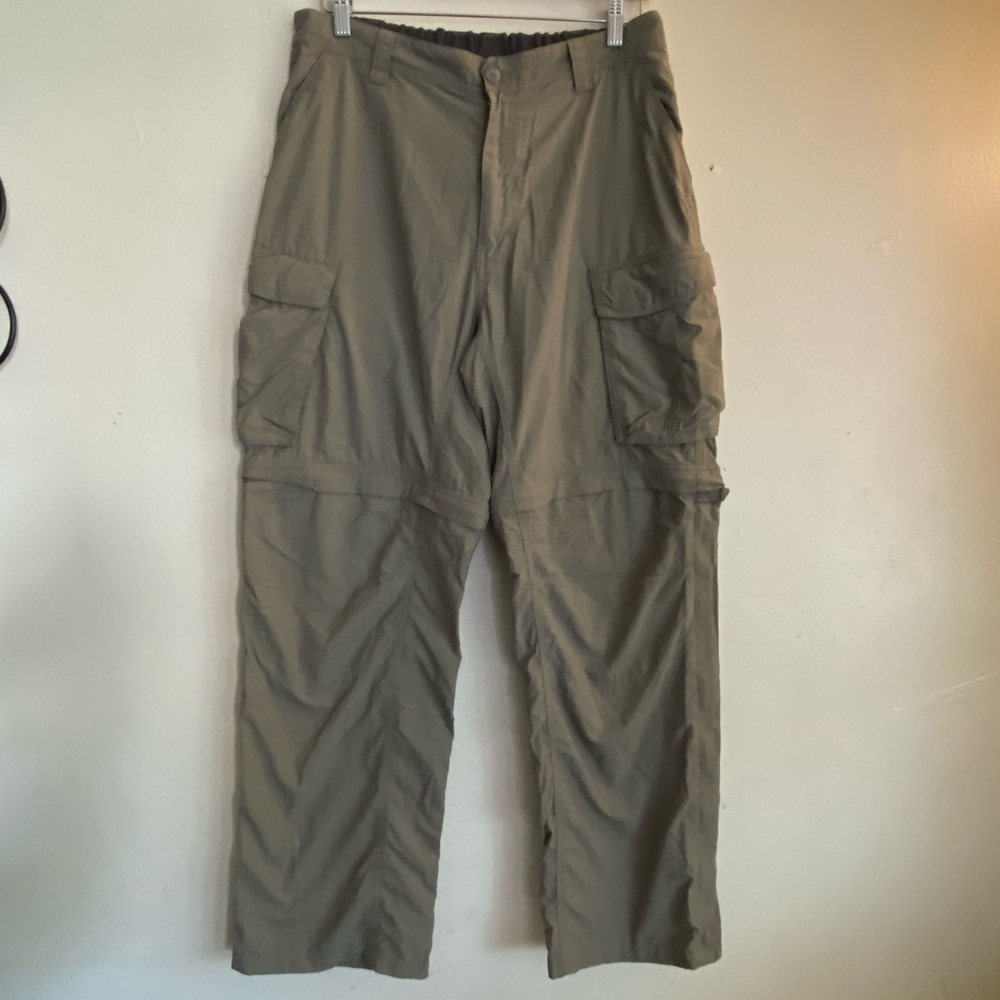 REI Convertible Hiking Cargo Outdoor Pants Olive Green Size Large 30 Length